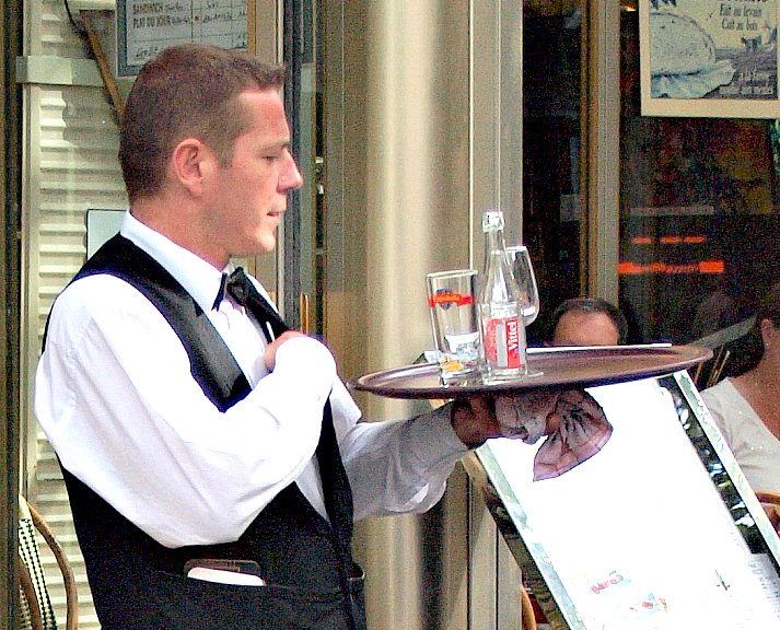 waiter in Paris café