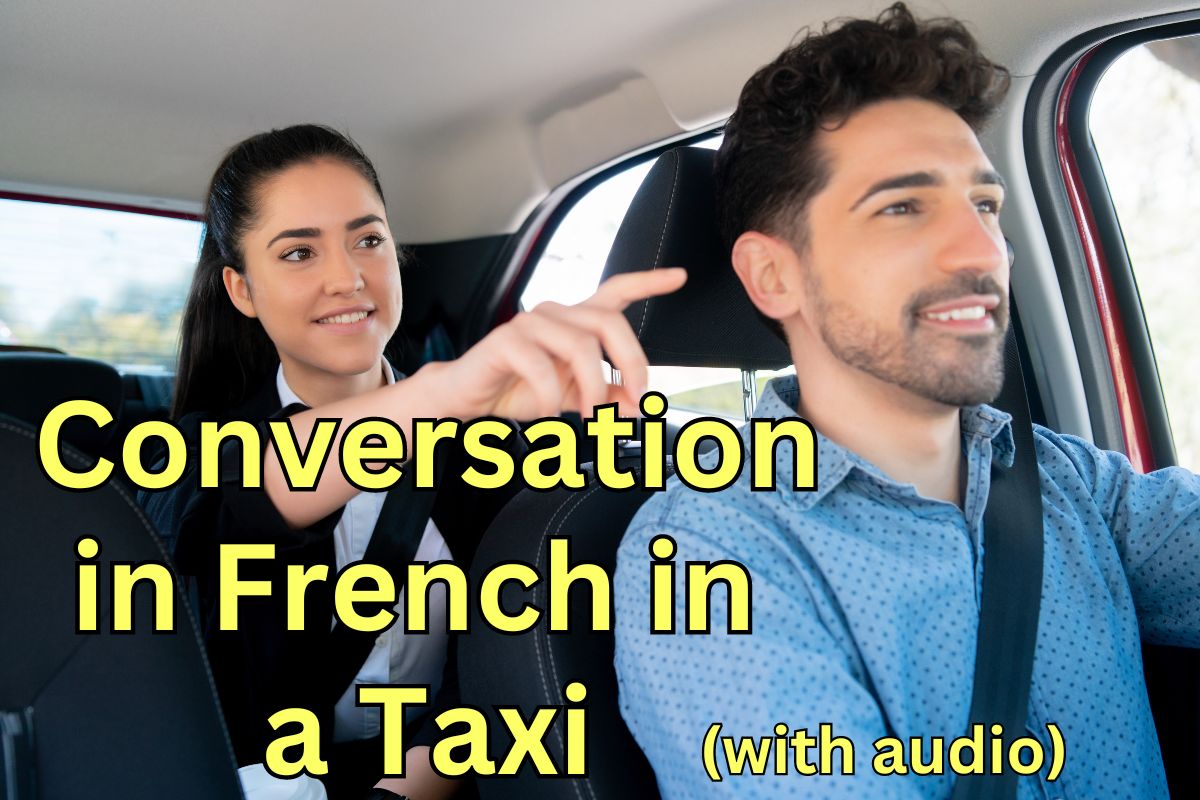 Conversation in French in a Taxi