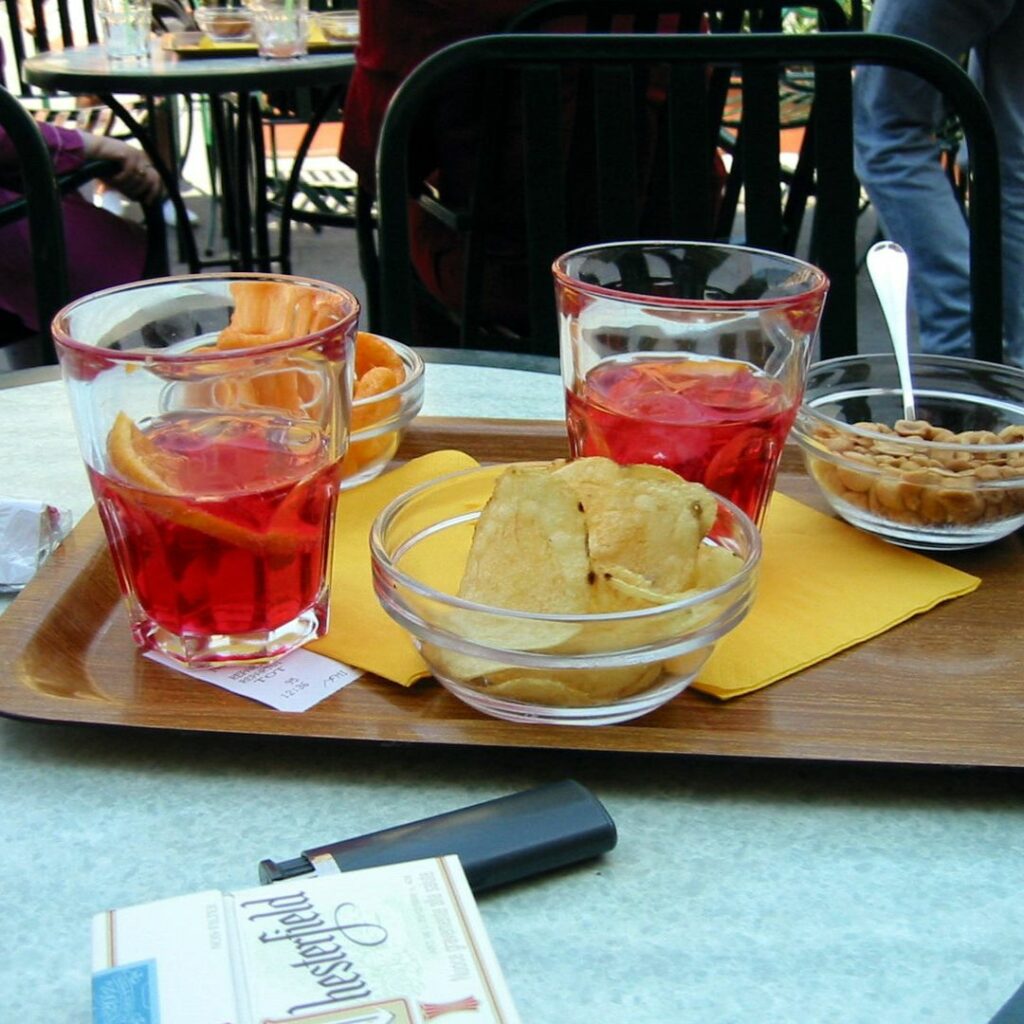 Aperitif in restaurant in France