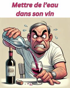 French phrase: mettre de l'eau dans son vin